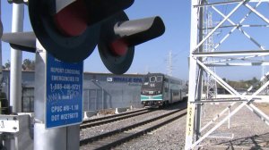 The site of a Metrolink crash in Chinatown that severley injured a man on Oct. 1 is seen here. (Credit: KTLA)
