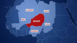 A map of Niger and the nearby region in northern Africa. (Credit: CNN)