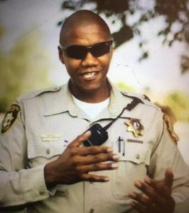 Las Vegas police released this photo of Officer Charleston Hartfield.