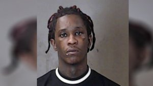 Rapper Young Thug appears in a booking photo released by the DeKalb County Jail in Georgia.