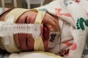 Baby Axel Winch is seen in a photo uploaded to a GoFundMe page in September.