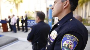 Beverly Hills police officers are seen in this undated file photo. (Credit: Al Seib / Los Angeles Times)