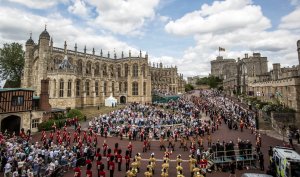 The order of the knights of the garter are seen at St George's Chapel in Windsor Castle on June 15, 2015, in Windsor, England. (Credit: Richard Pohle / Getty Images)