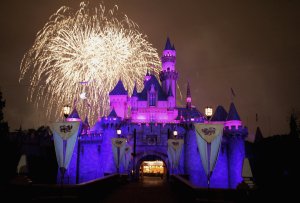 Fireworks explode over The Sleeping Beauty Castle during the Disneyland 50th Anniversary Celebration at Disneyland Park on May 4, 2005 in Anaheim. (Credit: Frazer Harrison/Getty Images)