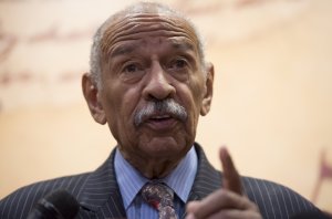 U.S. Representative John Conyers, Democrat of Michigan, speaks during a press conference on Capitol Hill, June 20, 2017. (Credit: Saul Loeb / AFP / Getty Images)