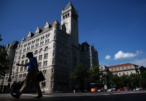 The Trump International Hotel is shown in Washington, DC, on Aug. 10, 2017. (Credit: Win McNamee / Getty Images)