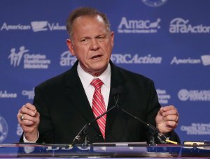 Roy Moore, GOP Senate candidate and former chief justice on the Alabama Supreme Court, speaks during the annual Family Research Council's Values Voter Summit on Oct. 13, 2017, in Washington, DC. (Credit: Mark Wilson / Getty Images)