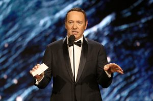 Kevin Spacey onstage to present Britannia Award for Excellence in Television at the 2017 AMD British Academy Britannia Awards at The Beverly Hilton Hotel on Oct. 27, 2017, in Beverly Hills. (Credit: Frederick M. Brown/Getty Images)