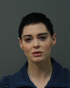 Rose McGowan is seen in a booking photo on Nov. 14, 2017. (Credit: Loudoun County Sheriff's Office via Getty Images)