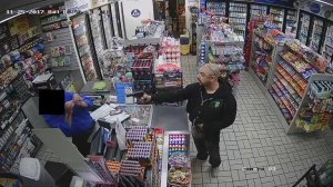 LAPD released this photo of a suspect in a Canoga Park gas station robbery as they sought the public's help in locating him.