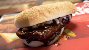 A McRib is seen at a McDonald's restaurant on November 3, 2010 in San Francisco, California. (Credit: David Paul Morris/Getty Images)