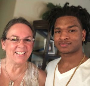 Wanda Dench and Jamal Hinton are seen in a photo posted to Hinton's Instagram on Nov. 26, 2017. (Credit: @jamalmanning / Instagram via CNN)