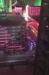 An image captured by a Twitter user shows police activity outside The Montage condos in Reno, Nevada, on Nov. 28. 2017. (Credit: @thomasjriddle / Twitter via CNN)