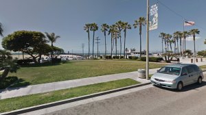 The 10th Street beach parking lot in Seal Beach is seen in a Google Maps Street View image from March 2016.