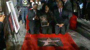 Selena Quintanilla was honored posthumously with a star on the Hollywood Walk of Fame on Nov. 3, 2017. (Credit: CNN)