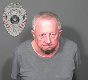 Michael Neu is seen in a booking photo released by the Slidell, Louisiana, Police Department.
