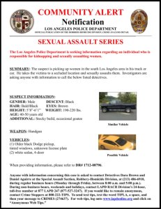 LAPD released this alert Dec. 15, 2017, on a series of sex assaults.