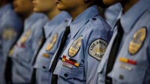Los Angeles Police Department cadets attend a graduation ceremony in June, 2017. (Credit: Marcus Yam / Los Angeles Times)