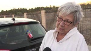 Kathy Sanborn speaks to KTLA on Dec. 8, 2017, about coming home after she was evacuated due to the ongoing Creek Fire that's burned through 15,000 acres. (Credit: KTLA)
