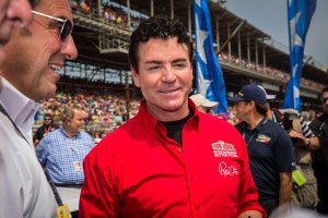 Papa John's founder and CEO John Schnatter attends the Indy 500 on May 23, 2015, in Indianapolis. (Credit: Michael Hickey/Getty Images)