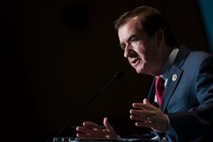 Rep. Ed Royce (R-Fullerton) speaks during a discussion on countering violent extremism at the Ronald Reagan Building and International Trade Center on Oct. 23, 2017 in Washington, D.C. (Credit: Drew Angerer/Getty Images)