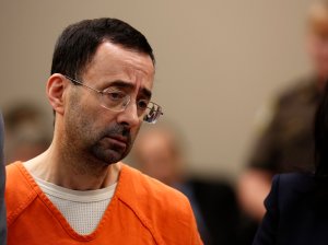 Former Michigan State University and USA Gymnastics doctor Larry Nassar appears at Ingham County Circuit Court in Lansing, Michigan, on Nov. 22, 2017. (Credit: Jeff Kowalsky / AFP / Getty Images)