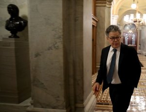 Sen. Al Franken (D-MN) arrives to cast a vote in the Senate Chamber inside of the U.S. Capitol building on Nov. 30, 2017.(Credit: Mark Wilson/Getty Images)