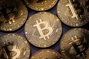 A visual representation of the digital cryptocurrency, Bitcoin, on Dec. 07, 2017 in London. (Credit: Dan Kitwood/Getty Images)