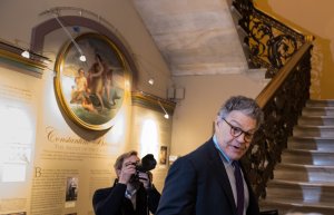 Senator Al Franken, D-MN, arrives at the Capitol on December 7, 2017. (Credit: Mandel Ngan/AFP/Getty Images)