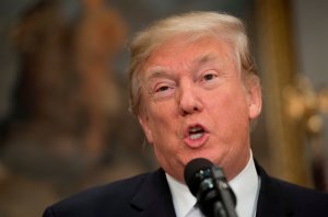 Donald Trump speaks during a signing ceremony for Space Policy Directive 1 at the White House on Dec. 11, 2017. (Credit: Saul Loeb/AFP/Getty Images)