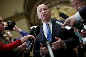 House Ways and Means Chairman Kevin Brady, R-Texas, discusses progress on the tax reform bill with reporters at the U.S. Capitol on December 15, 2017 in Washington, DC. Republicans are planning for the House and Senate to vote on the final version of the bill early next week. (Photo by Win McNamee/Getty Images)