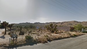 The area near the 55000 block of the Santa Fe Trail in Yucca Valley, where a woman's body was found, is seen in a Google Maps Street View image from May 2012.