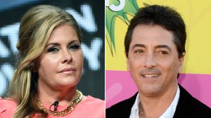 From left: Actress Nicole Eggert is seen at a Summer Television Critics Association in Beverly Hills on July 9, 2014, and actor Scott Baio is seen at the Kids’ Choice Awards in Los Angeles on March 23, 2013. (Credit: Frederick M. Brown / Frazer Harrison / Getty Images)