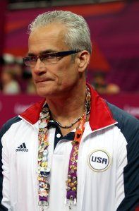 John Geddert, the 2011 USA World Team and 2012 USA Olympic Team head coach, was suspended Monday under a provision in the USA Gymnastics bylaws that allows interim measures to be taken to "to ensure the safety and well-being of the gymnastics community." (Credit: Marc Serota/AP via CNN)