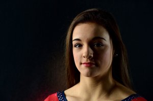 Gymnast Maggie Nichols poses for a portrait ahead of the Rio Olympics, at Quixote Studios in Los Angeles on Nov. 20, 2015. (Credit: Harry How / Getty Images)
