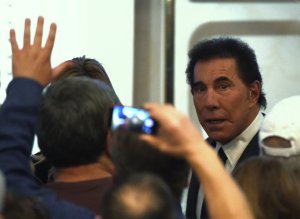 Steve Wynn arrives at a caucus night watch party for Republican presidential candidate Donald Trump at the Treasure Island Hotel and Casino on Feb. 23, 2016 in Las Vegas, Nevada. The New York (Credit: Ethan Miller/Getty Images)