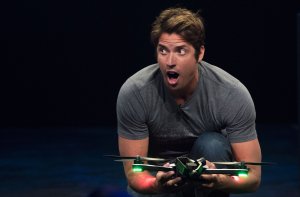 GoPro CEO Nick Woodman introduces the new foldable Karma drone during a press event in Olympic Valley, California on Sept. 19, 2016. (Credit: JOSH EDELSON/AFP/Getty Images)