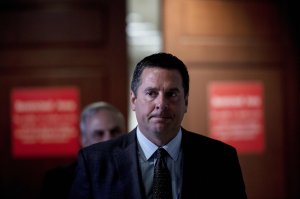 Rep. Devin Nunes leaves a House Intelligence Committee meeting on Capitol Hill on July 25, 2017 in Washington, D.C. (Credit: BRENDAN SMIALOWSKI/AFP/Getty Images)