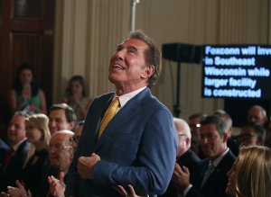 Steve Wynn, CEO of Wynn Resorts, is acknowledged at a news conference held by President Donald Trump in the East Room of the White House on July 26, 2017. (Credit: Mark Wilson / Getty Images)