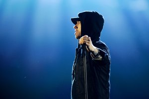 Eminem performs on stage during the MTV EMAs 2017 held at The SSE Arena, Wembley on November 12, 2017 in London, England. (Credit: Dave J Hogan/Getty Images for MTV)