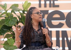 Ava DuVernay speaks onstage during The Teen Vogue Summit LA: Keynote Conversation with A Wrinkle In Time on Dec. 2, 2017, in Playa Vista (Credit: Vivien Killilea/Getty Images for Teen Vogue )