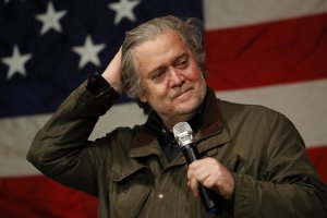 Steve Bannon speaks before introducing Republican Senatorial candidate Roy Moore during a campaign event at Oak Hollow Farm on Dec. 5, 2017 in Fairhope, Alabama. (Credit: Joe Raedle / Getty Images)