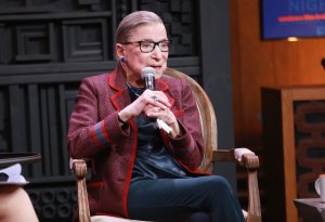 Associate Justice of the Supreme Court of the United States Ruth Bader Ginsburg speaks in an event held during the Sundance Film Festival in Park City, Utah, on Jan. 21, 2018. (Credit: Robin Marchant / Getty Images)