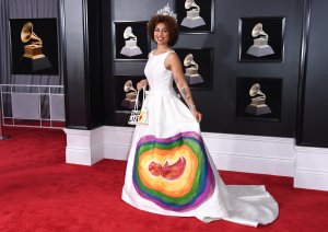 Joy Villa arrives for the 60th Grammy Awards on Jan. 28, 2018, in New York. (Credit: Angela Weiss/AFP/Getty Images)