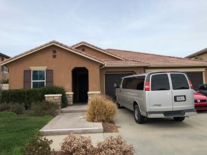 The Perris home where the Turpin family lived is shown on Jan. 15, 2018. (Credit: KTLA)
