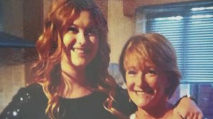 Katharine Gallagher and her mother, Liz, are seen in an undated photo. Katharine died in December 2017 just days after getting the flu, her mother told KTLA in an interview on Jan. 17, 2018. (Credit: Gallagher family)