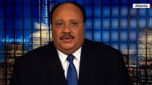 Martin Luther King III, son of the iconic leader in the Civil Rights Movement, said during a CNN appearance on Jan. 15, 2018, that he believes President Donald Trump's comments describing immigrants from Africa were "extraordinarily racist." (Credit: CNN)