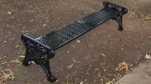 A bench that will be placed in honor of Aramazd Andressian Jr. is seen in Garfield Park on Jan. 22, 2018. (Credit: KTLA)