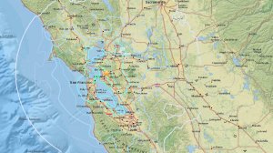 A 4.5 magnitude earthquake that shook the Bay Area on Jan. 4, 2017, is seen in a map provided by the U.S. Geological Survey.