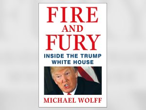 Journalist Michael Wolff's book, "Fire and Fury: Inside the White House," is seen. (Credit: Henry Holt and Co./CNNMoney)